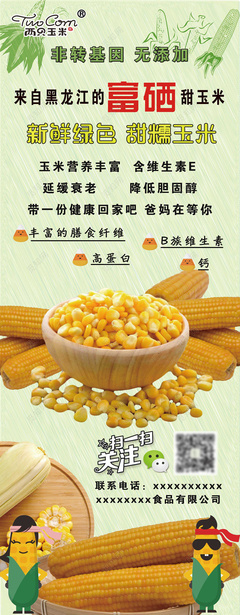 非转基因无添加玉米粮食农产品海报